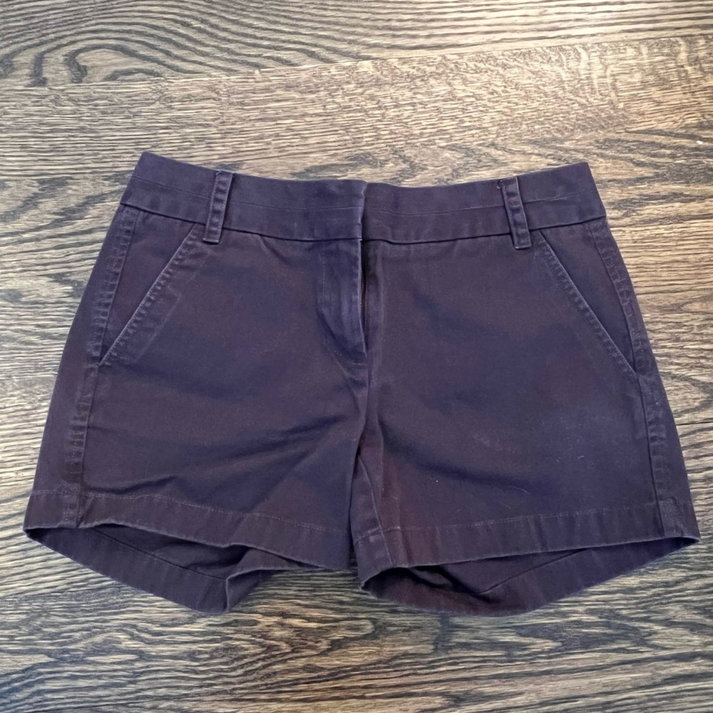 Purple J.Crew chino shorts, size 2